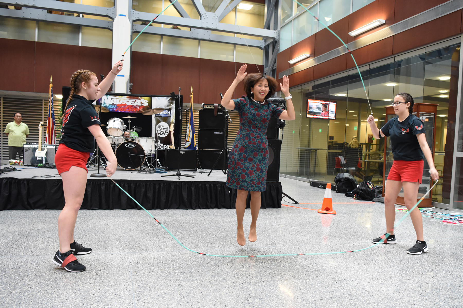 Giao Phan having fun jump roping. Giao Phan having fun jump roping.